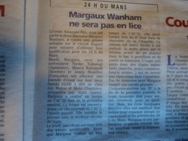 Articles journaux, saison 2015